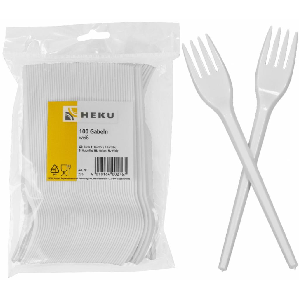 1000 Klare Plastikgabeln – Einweg-Besteck, 135 Mm Produktbild-Vorschau 4