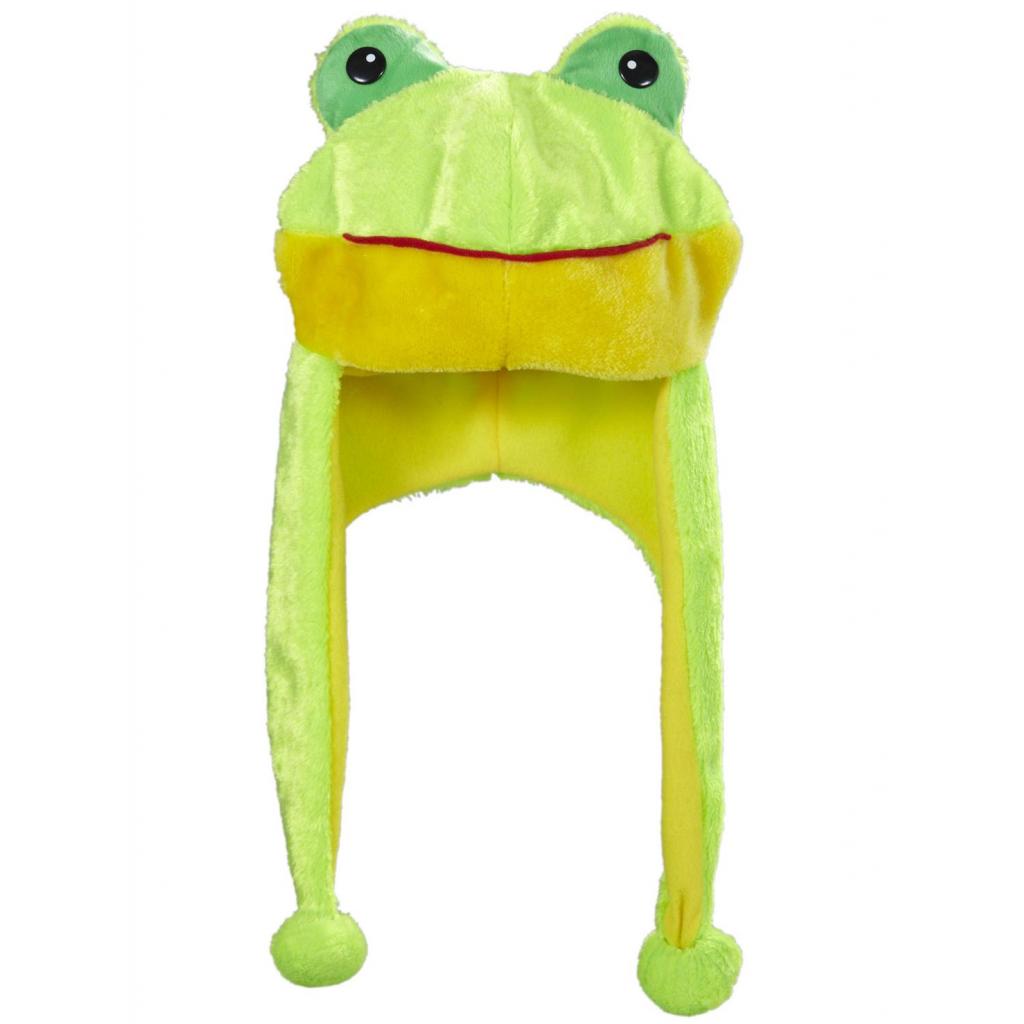 Froschmütze Mit Krone – Grün-gelb, Verstellbar (55-60 Cm), Karnevalskostüm, Party-Accessoire