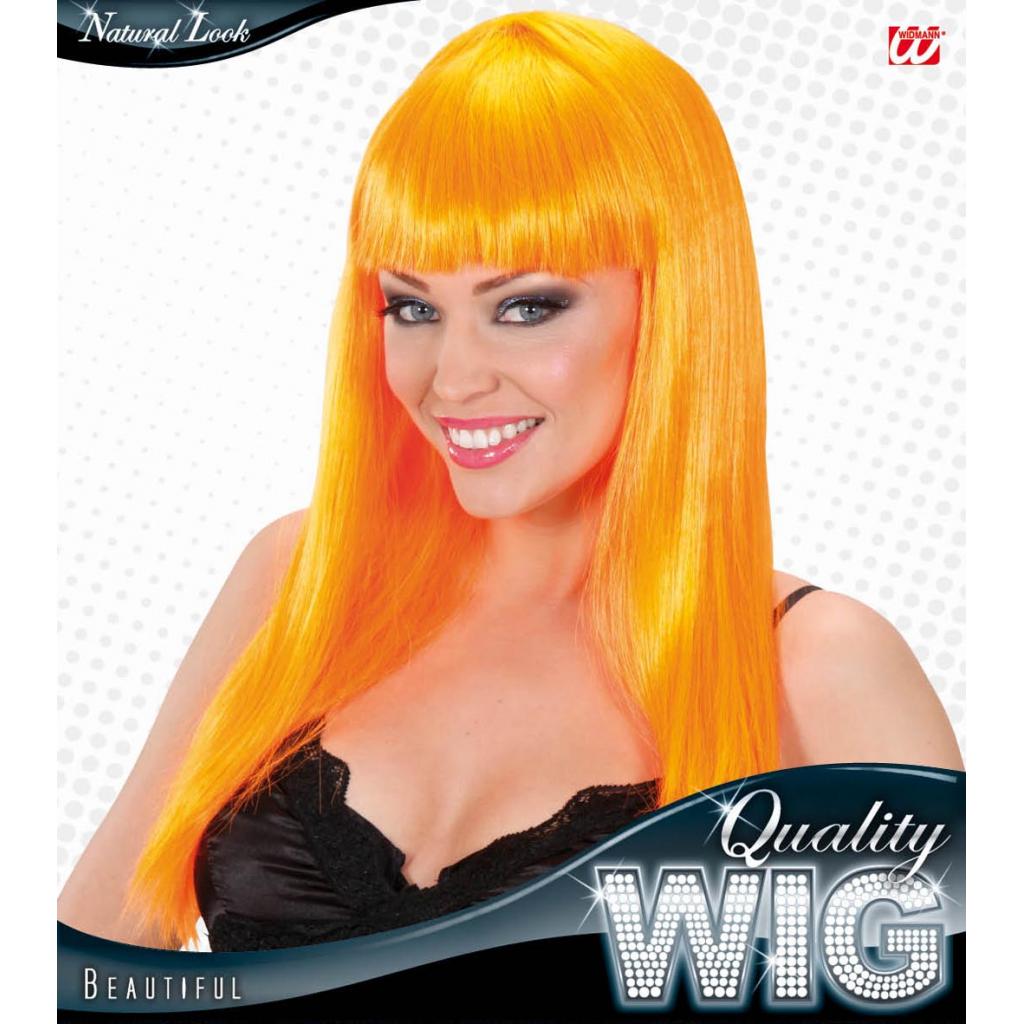 Carnival Toys 2497 Perücke – Orange, Lang Mit Fransen, One Size Für Halloween & Karneval